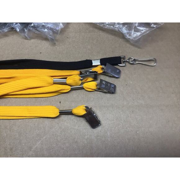 NEW 100 Black Lanyards & Clips 150 Badge/Card Holders - Picture 2 of 6